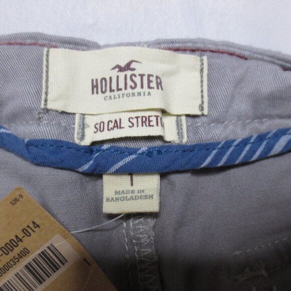 NWT HOLLISTER womens SHORTS juniors SO CAL STRETCH low rise GRAY size 1 - Picture 4 of 11